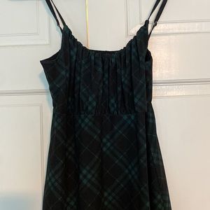 Hollister Green and Black Plaid Dress